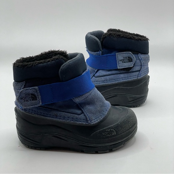 THE NORTH FACE Toddler Kid Alpenglow II Winter Boots Waterproof Warm Blue Size 8 - Picture 1 of 10